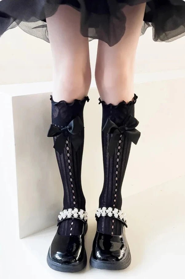 Lolita Girls Wedding Stockings Knee High - I'm Getting Married