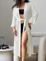Long Sleeve Cotton Wedding White Robes - Perfect for Your Wedding Day! - I'm Getting Married