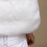 Luxury Faux Fur Bridal Wedding Shawl - I'm Getting Married