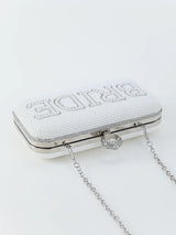 Pearl Beading Bridal Wedding Day Clutch - I'm Getting Married