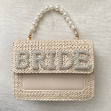 Pearl Woven Bride Bag - Bridal Shower Essential - I'm Getting Married