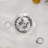 Personalised Clear Acrylic Hexagon Wedding Ring Box - I'm Getting Married
