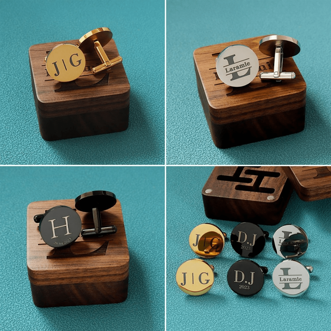 Personalised Father of the Bride & Groomsmen Wedding Cufflinks - I'm Getting Married