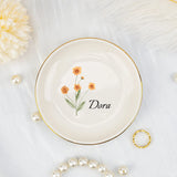 Personalised Flower Ring Dish - I'm Getting Married