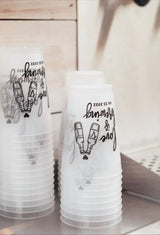 Personalised Frosted Shatterproof Wedding Party Cups 10Qty - I'm Getting Married