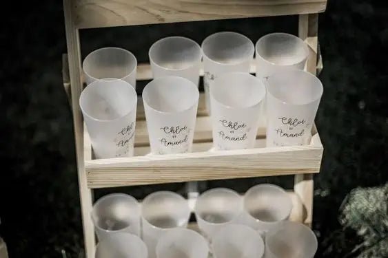 Personalised Frosted Shatterproof Wedding Party Cups 10Qty - I'm Getting Married