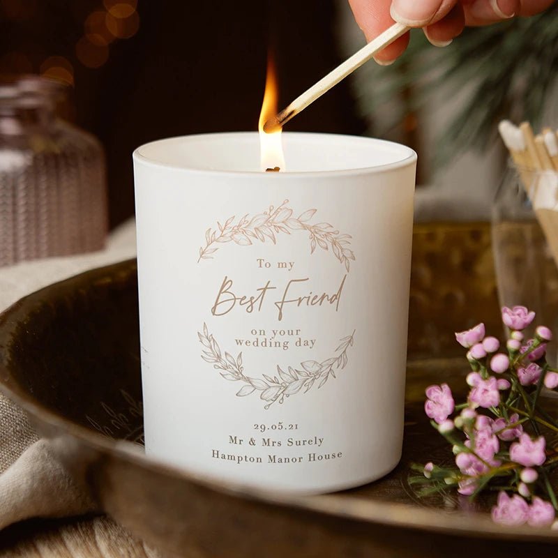 Personalised Glass Candle Tealight Holder - I'm Getting Married