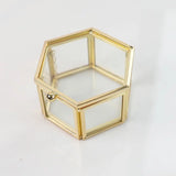 Personalised Glass Hexagon Bridal Ring Box - I'm Getting Married
