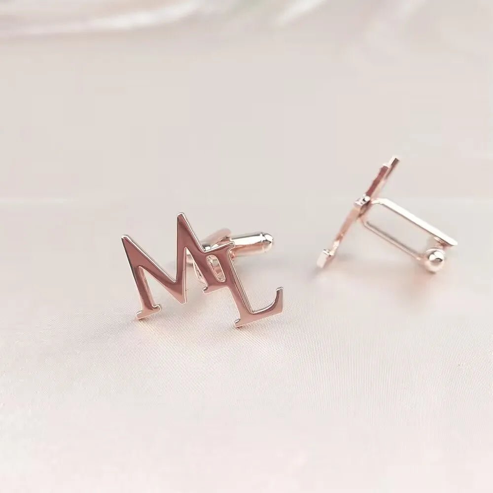 Personalised Stainless Steel Groom Initials Cufflinks - I'm Getting Married