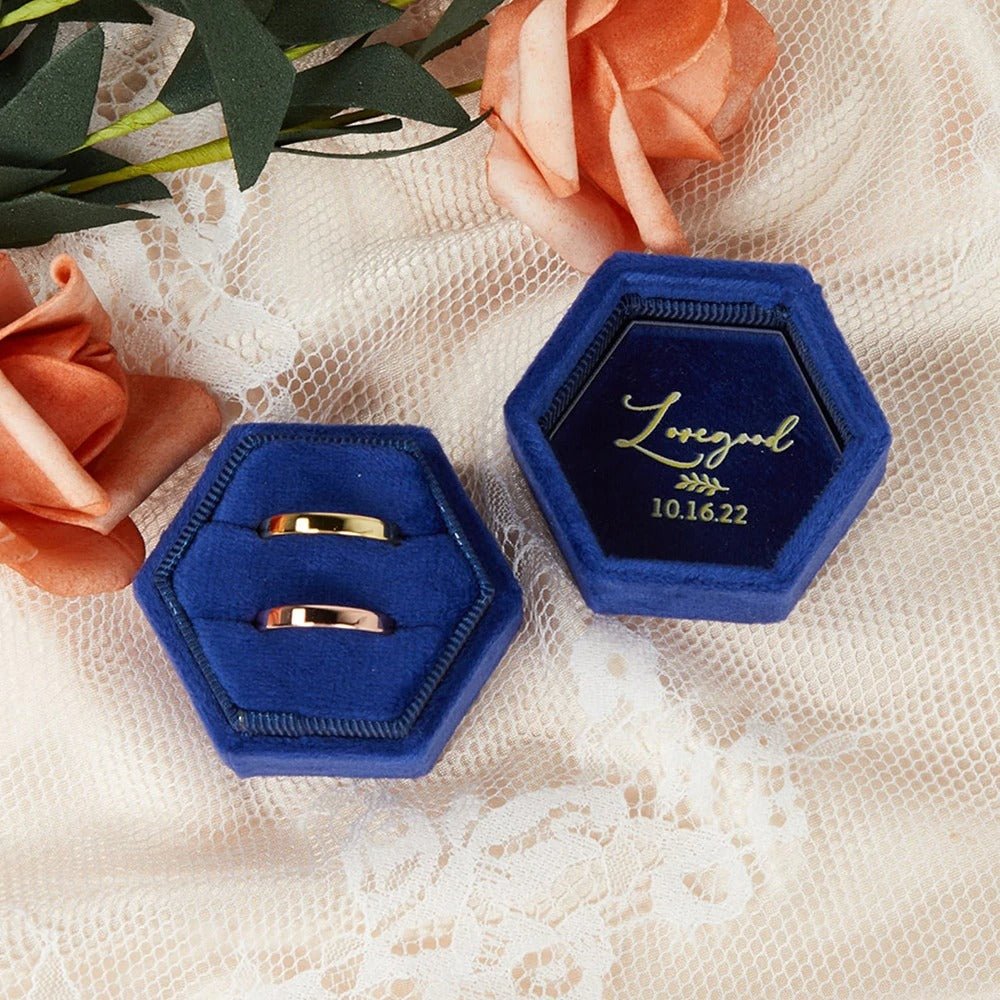 Personalised Velvet Ring Box Wedding - I'm Getting Married