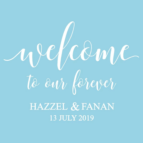 Personalised Vinyl Wedding Welcome Sticker Decal - I'm Getting Married