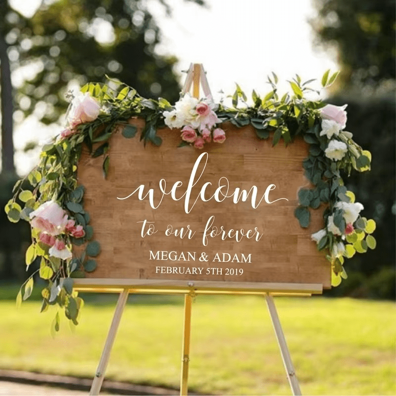 Personalised Vinyl Wedding Welcome Sticker Decal - I'm Getting Married