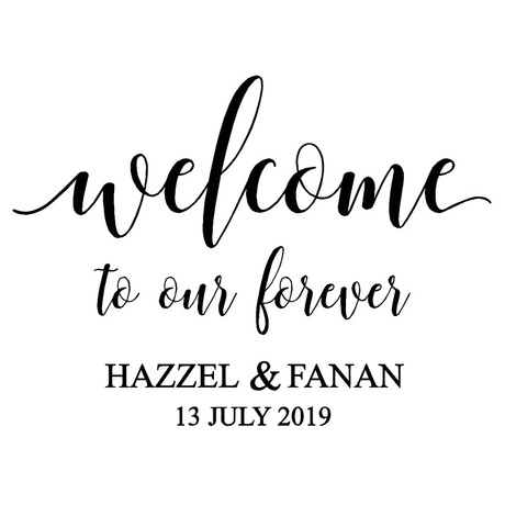 Personalised Vinyl Wedding Welcome Sticker Decal - I'm Getting Married