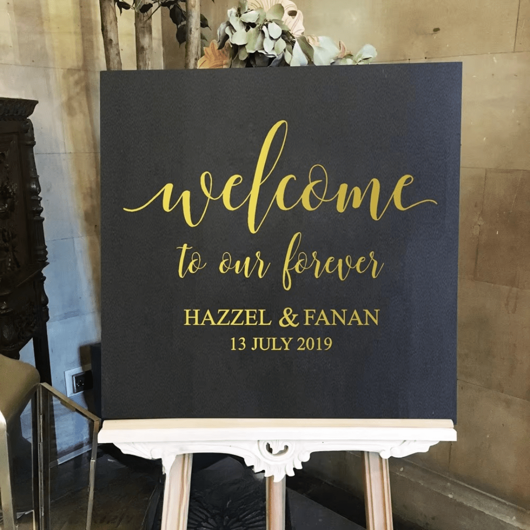Personalised Vinyl Wedding Welcome Sticker Decal - I'm Getting Married
