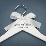 Personalised Wedding Dress Hanger - Engraved Names & Date - I'm Getting Married