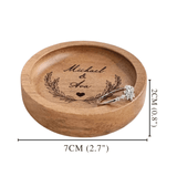 Personalised Wooden Engagement Ring Holder – Custom Ring Dish & Jewellery Tray for Her - I'm Getting Married