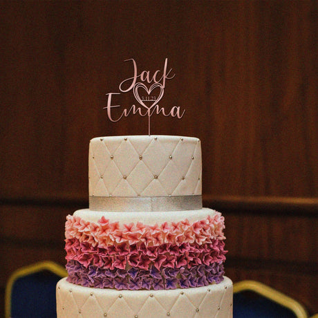 Personalised Acrylic Wedding Cake Topper I'm Getting Married.
