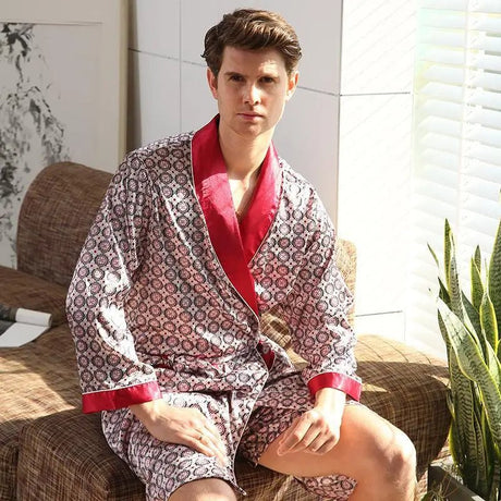 Retro Satin Men's Robe – Vintage - Inspired Loungewear - I'm Getting Married