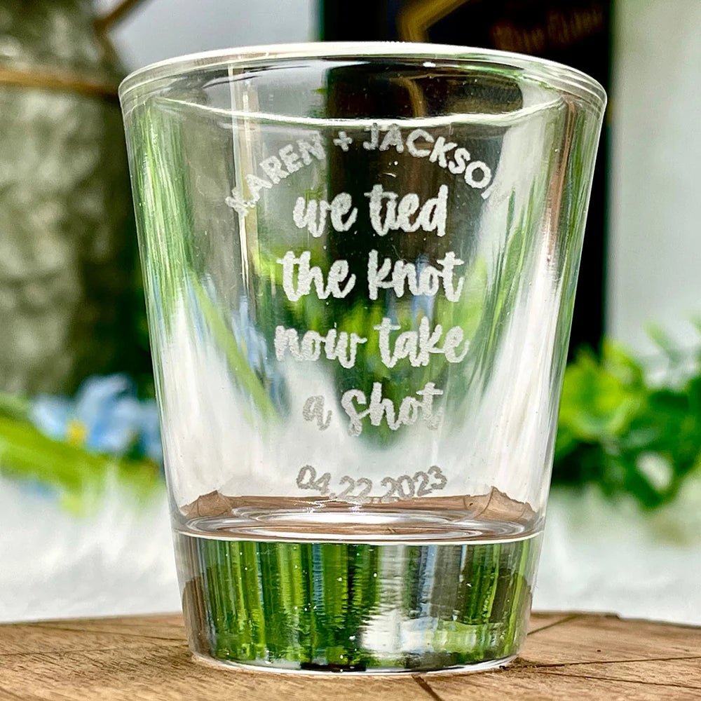 Shot Glasses Personalised for Wedding Day Toast - I'm Getting Married