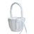White Flower Girls Basket - Elegant Wedding Decor - I'm Getting Married