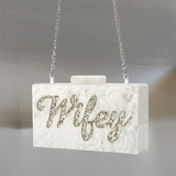Wifey Vintage Acrylic Clutch – A Bridal Statement Piece - I'm Getting Married